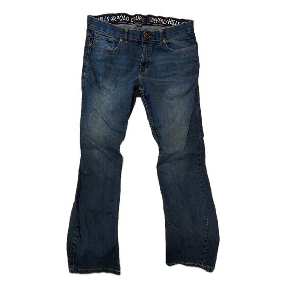Beverly Hills Polo Club Straight Blue Jeans 36x32 - Picture 1 of 5